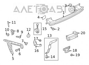 Rear bumper mount under left light Audi A5 F5 17 - missing insert