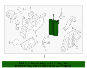 Heater evaporator 3 row Kia Sorento 16-20