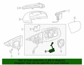 Right side mirror illumination for Mercedes GLC 16-22