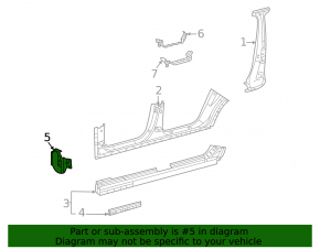 Front pillar bracket left Mercedes X167 GLS 450 580 20-26