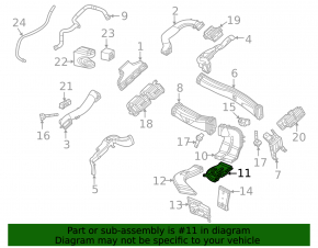 Air duct center console rear right Mercedes W167 GLE 350 450 20-24 lower