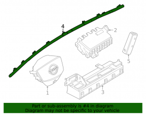 Left side curtain airbag for Nissan Ariya 23-25