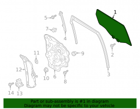 Glass of the rear left door Mazda CX-5 17-25