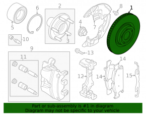 Front left brake disc Ford Escape MK4 20-310/27mm rusty