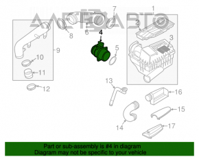 Air flow meter housing VW CC 08-17