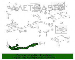 Lower catalyst Lexus ES350 13-18