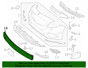 Mercedes CLA 14-19 front bumper reinforcement
