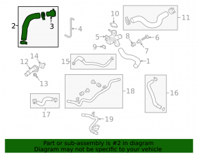 Cooling pipe lower Kia Forte 19-24 2.0