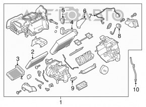 Actuator motor heater drive air conditioner Nissan Leaf 18-left broken latch