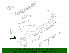 Nissan Versa 20-23 rear bumper parking sensor mount