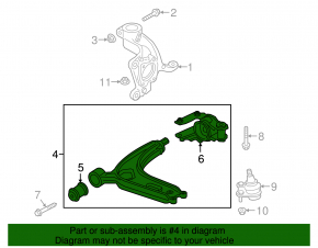 Lower control arm front left VW Atlas 18-
