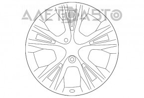 Wheel disk R18 Toyota Highlander 14-19 type 2 gray