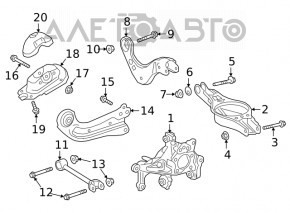 Rear right longitudinal control arm for Lexus ES 19-26