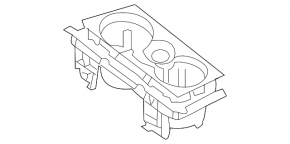 Audi A6 C8 19-25 center console cup holders, black, for cleaning