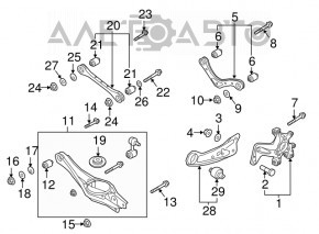 Rear left transverse control arm Hyundai Ioniq 17-22 PHEV