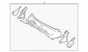 Lexus ES250 ES300h ES350 19-26 metal windshield wiper pan