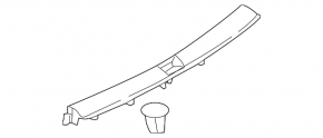 Trunk opening trim VW Tiguan 18-24 black, scratch