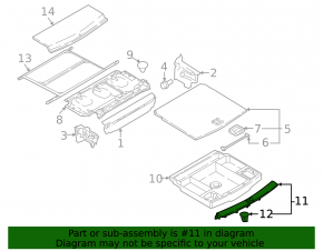 Trunk opening trim VW Tiguan 18-24 black, scratch