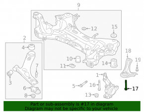 Front subframe mounting bolt (2 pcs.) Kia Sportage 17-22 117mm