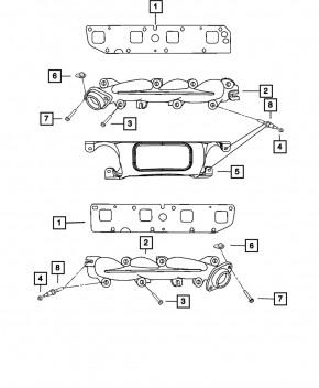 Exhaust manifold left Dodge Durango 11-22 5.7