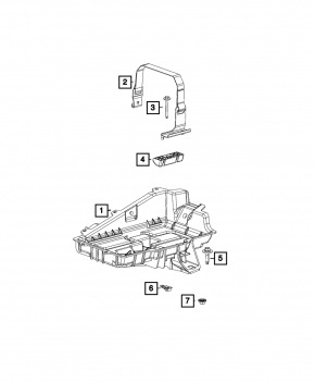 Battery mount Chrysler Pacifica 17-
