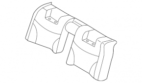 Rear row of seats 2nd row Lexus ES350 07-09 upper part, grey leather, dry-cleanable