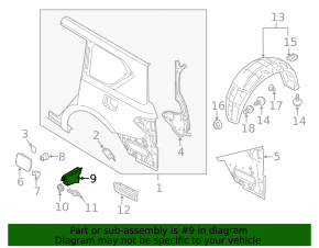Fuel filler flap lock Nissan Maxima A36 16-