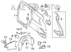 Fuel filler flap lock Nissan Maxima A36 16-