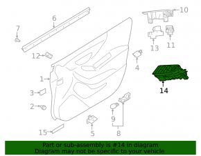 Front left window lift control Subaru Forester 19-24 SK