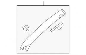Honda Accord 18-22 gray upper right front pillar trim