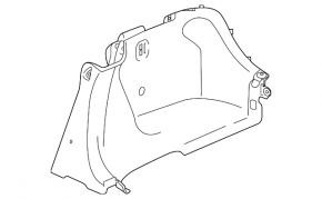 Right arch trim Honda Accord 18-22 black, for cleaning