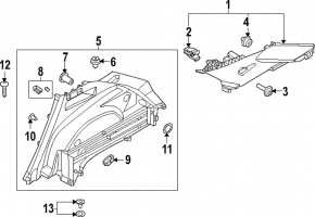 Rear left arch trim Hyundai Ioniq 5 22-24 dark gray