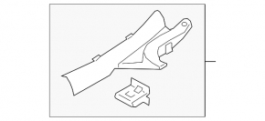 Door sill trim rear left Kia Forte 19-24 4d black