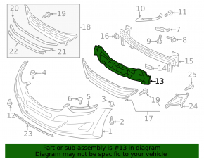 Front Bumper Absorber Hyundai Elantra UD 11-13 prerest