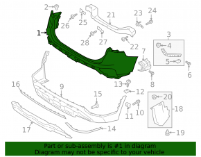 Rear bumper bare upper part Hyundai Santa FE 19-20