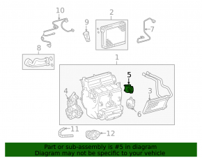 Actuator motor heater drive upper air conditioner Toyota Sequoia 2016