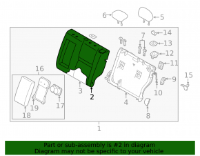 2nd row seat upholstery, left upper, Nissan Rogue Sport 20-21, black leather
