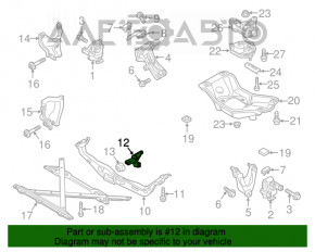 Front engine mount Audi Q5 8R 13-16 hybrid