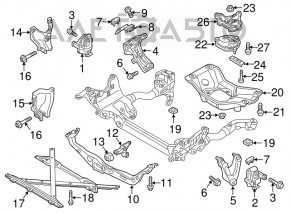 Front engine mount Audi Q5 8R 13-16 hybrid
