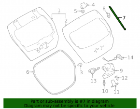 Shock absorber trunk door left Nissan Leaf 18-22