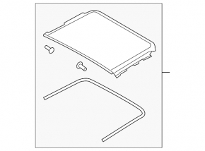 Rear panoramic glass for Nissan Rogue 14-20