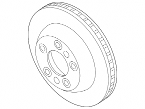 Rear left brake disc Porsche Cayenne 958 11-17 turbo 358mm