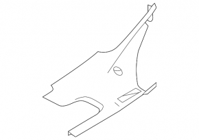 Seal wing hood-wing left Porsche Macan 15-18