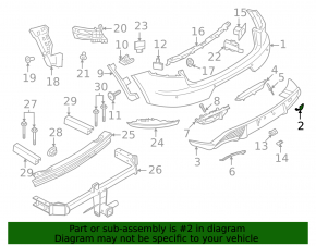 Porsche Macan 22-26 rear bumper towing hook cap