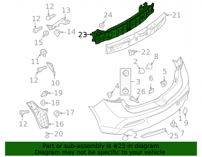 Mazda3 MPS 09-13 rear bumper reinforcement