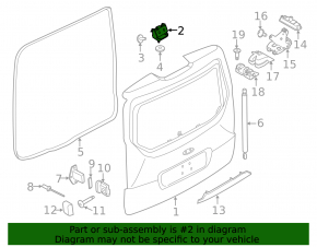 Left tailgate hinge for Ford C-max MK2 13-18