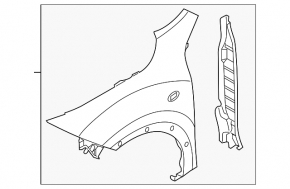 Front right fender Nissan Juke 15-17