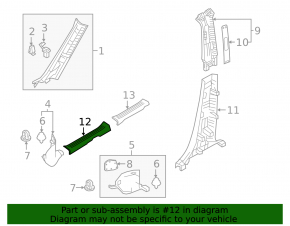 Front right threshold trim Mazda CX-9 16- black, scratches