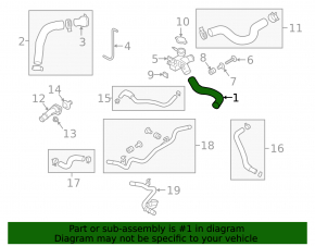 Upper cooling pipe Hyundai Elantra AD 17-20 2.0 to the radiator