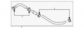 Upper cooling pipe Kia Sorento 16-20 2.4